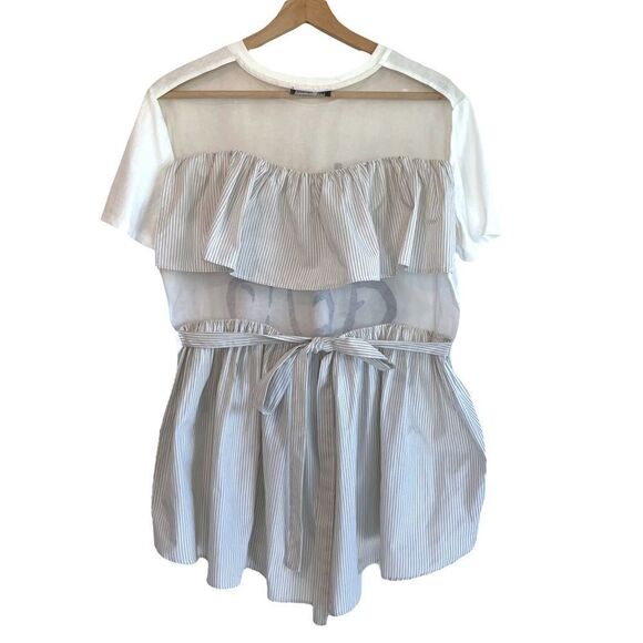 Zara Women Casual Front Dressy Back Top - Picture 4 of 6